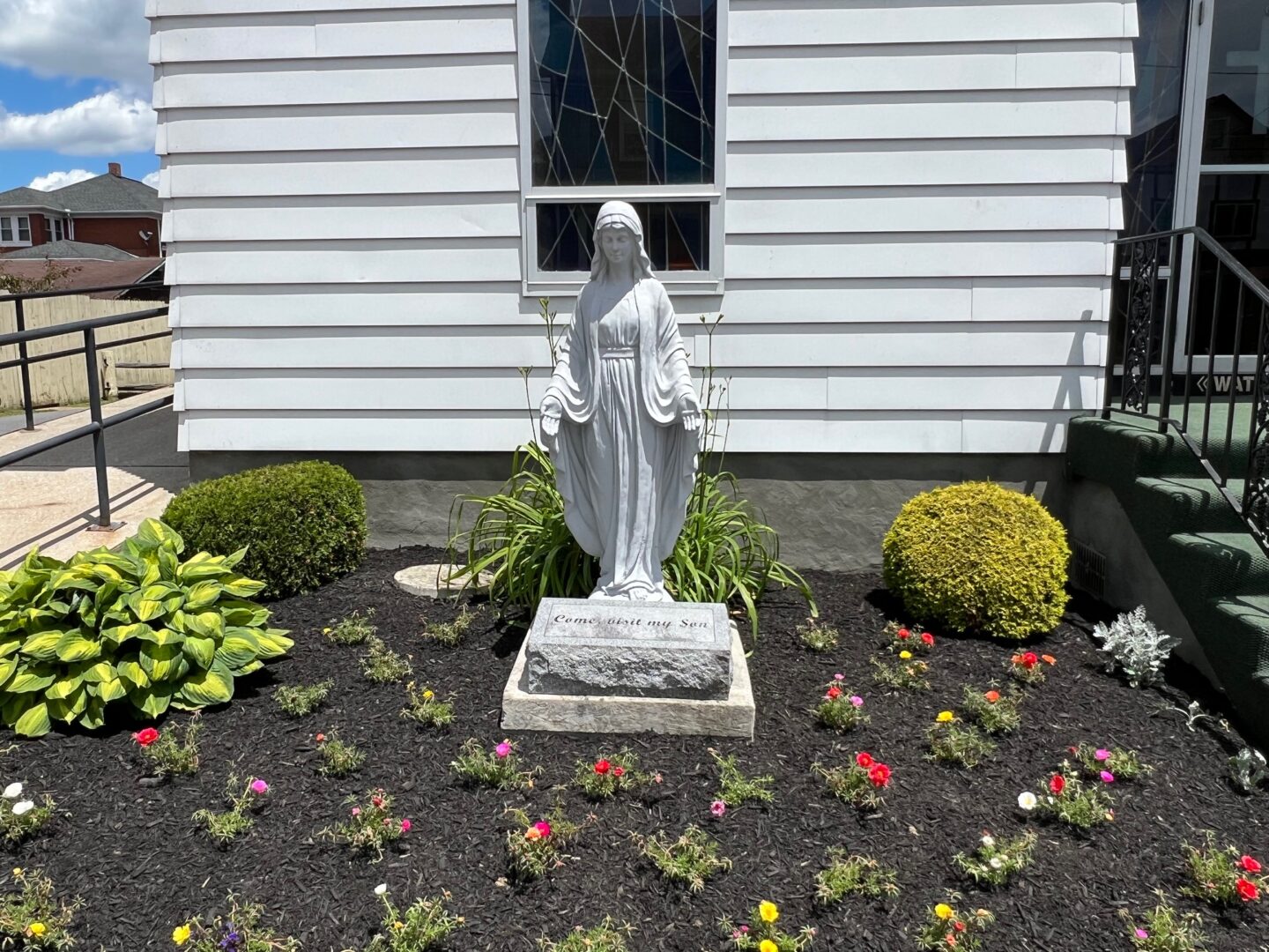 St. John's - Virgin Mary Statue | "Come and visit my Son."