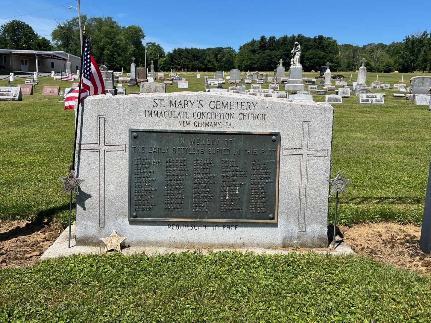 St. Mary's Cemetery | In Memory of the Early Settlers Buried in this Plot